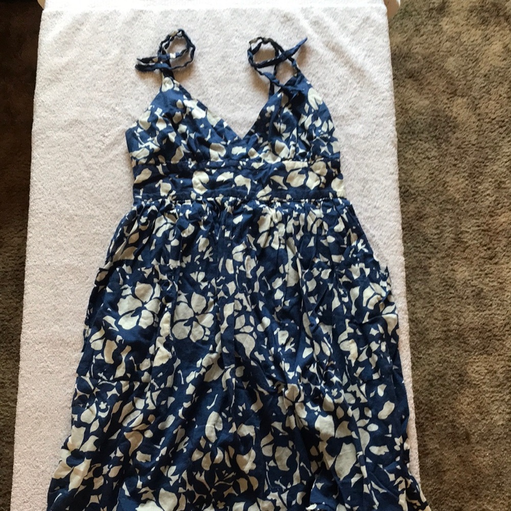 Junior size 6 navy and white dress